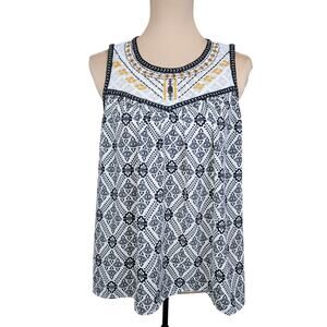 XL Boho Lace Tunic Tank Top